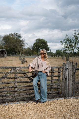 Baker Balloon Denim Trousers Light Blue
