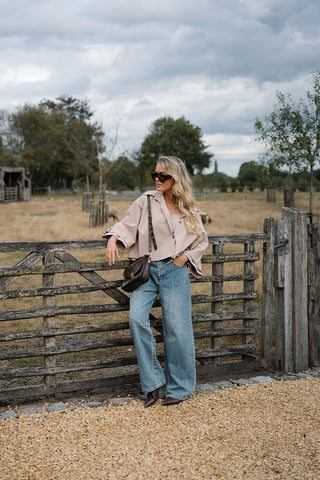 Baker Balloon Denim Trousers Light Blue