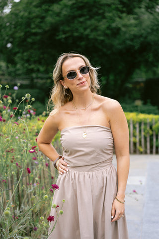 Beppie Bandeau Dress Taupe
