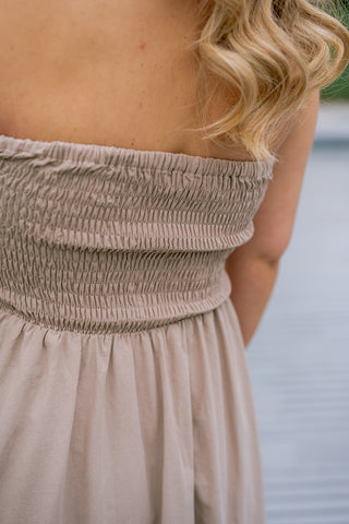 Beppie Bandeau Dress Taupe