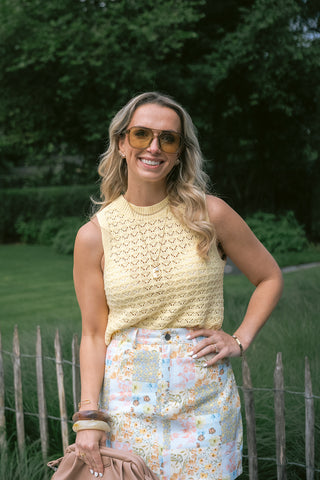 Bert Crochet Top Yellow