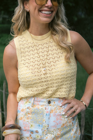 Bert Crochet Top Yellow