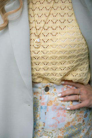 Bert Crochet Top Yellow