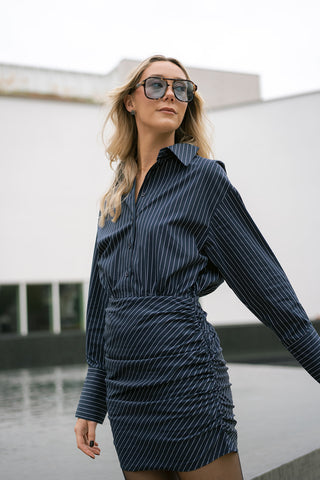Bjorn Striped Dress Navy