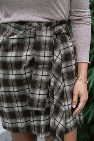 Carreaux Skirt Brown