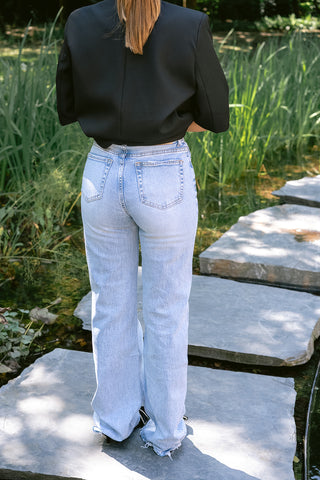 Celandine Denim Trousers Strass Blue