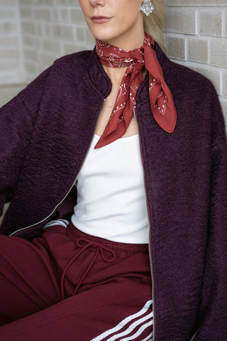 Daxton Bomber Burgundy