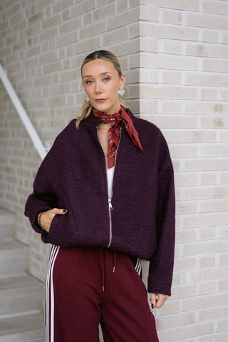 Daxton Bomber Burgundy