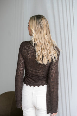 Elias Lace Top Brown