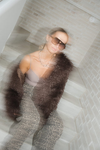 Flor Fluffy Coat Brown