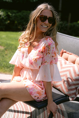 Flores Playsuit Pink