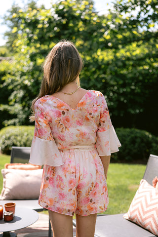 Flores Playsuit Pink