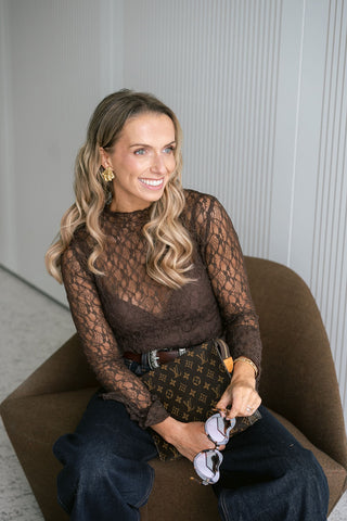 Jasper Lace Top Brown