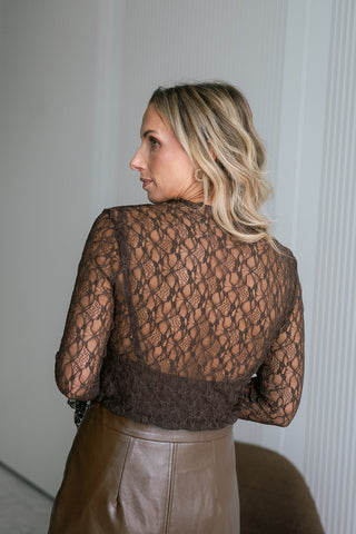 Jasper Lace Top Brown