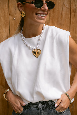 Julia Heart Earrings Gold