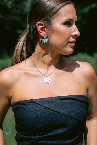 Julia Heart Earrings Silver