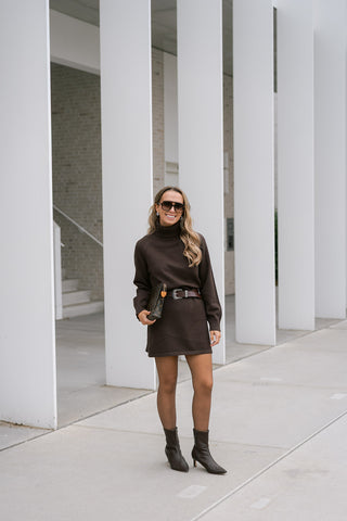 Koosi Knit Dress Brown