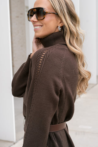Koosi Knit Dress Brown