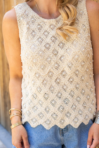 Odina Crochet Top White