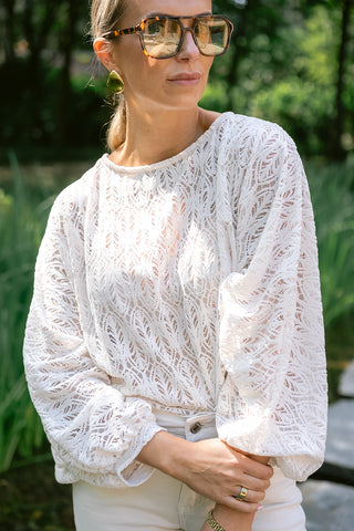 Sammy Lace Blouse Beige