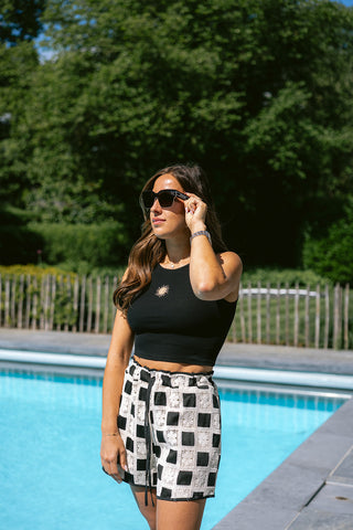 Sol Cropped Top Black
