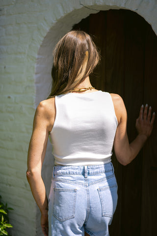 Sol Cropped Top White