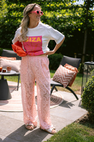 Romi Lace Trousers Rose