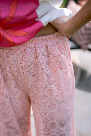 Romi Lace Trousers Rose