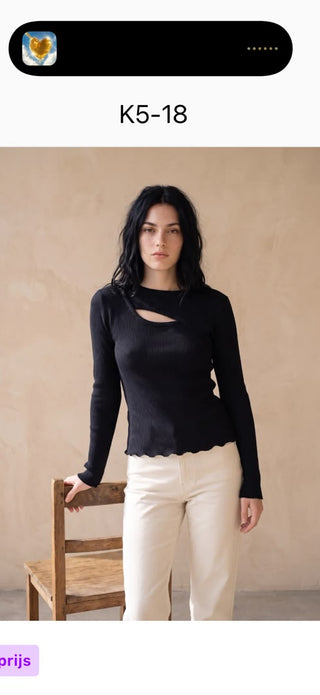 Vikkies Knit Top Black