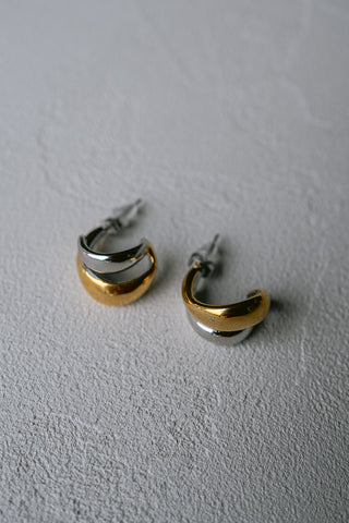 Egels Earrings Silver Gold