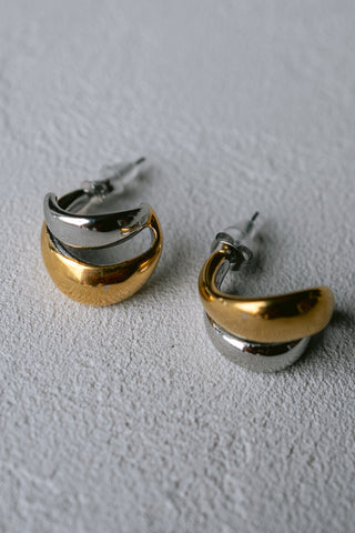 Egels Earrings Silver Gold