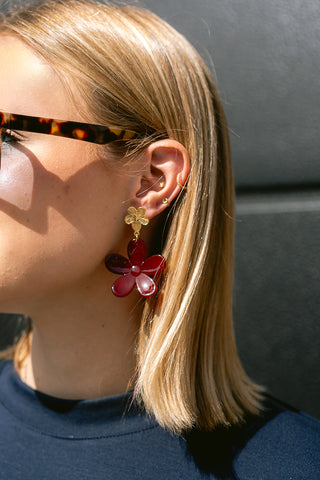 Fleurra Earrings Brown