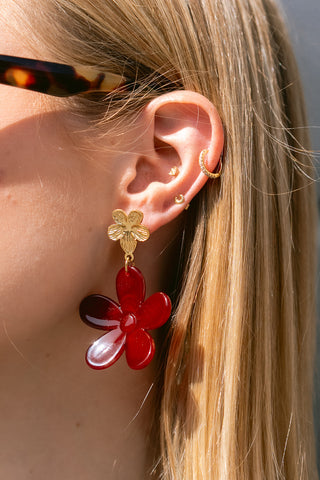 Fleurra Earrings Brown