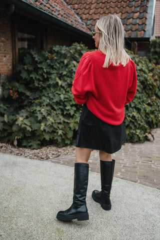 Abigail Knit Red