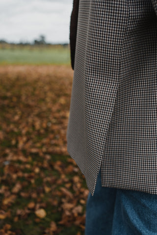 Achille Checkered Blazer Brown