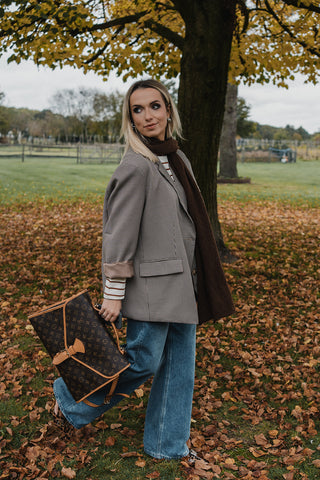 Achille Checkered Blazer Brown