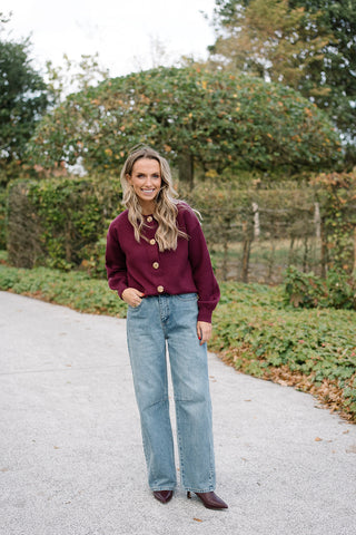 Adeluna Cardigan Burgundy