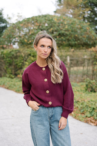 Adeluna Cardigan Burgundy