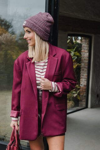 Aiko Striped T-shirt Bordeaux