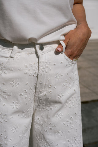 Ajour Trousers White