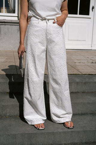 Ajour Trousers White