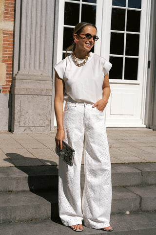 Ajour Trousers White
