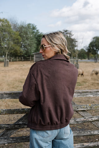 Lily Bomber Jacket Brown