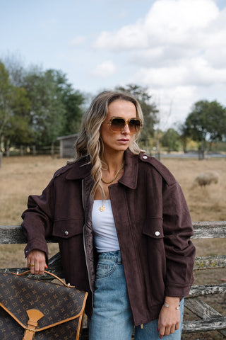 Lily Bomber Jacket Brown