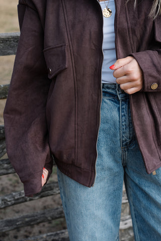 Lily Bomber Jacket Brown