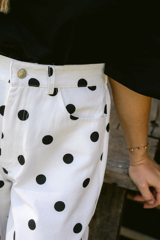 Manon Trousers White Polkadot