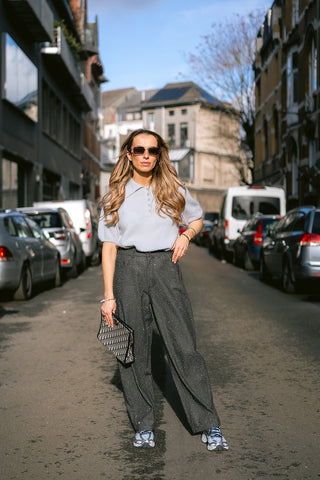 Amadeo Jeans Grey Strass