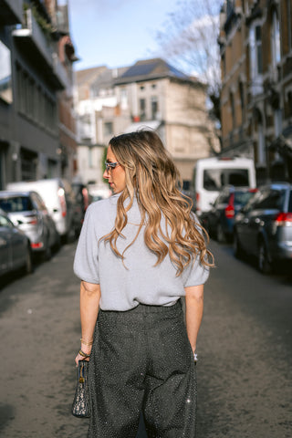 Amadeo Jeans Grey Strass