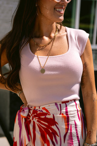 Amandy Knit Top Pink