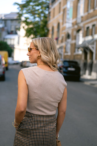 Amandy Knit Top Taupe